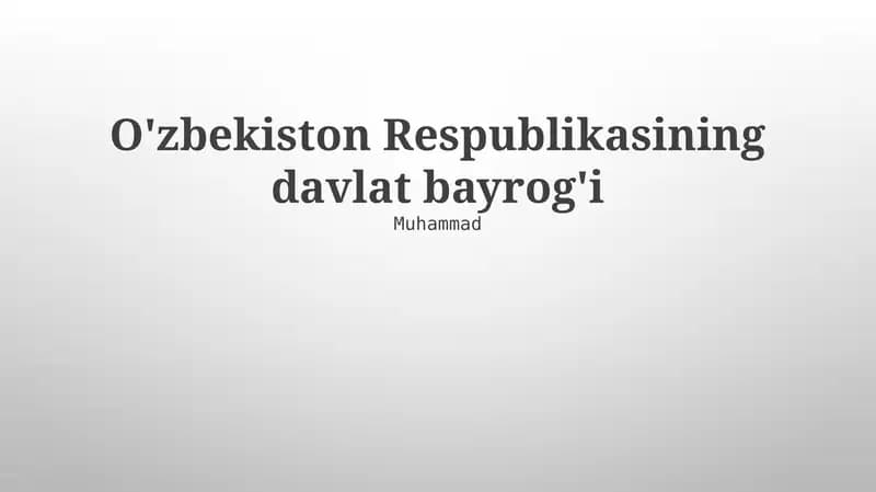 O'zbekiston Bayrog'i
