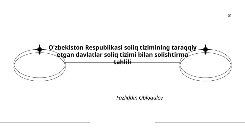 O'zbekiston Respublikasi soliq tizimining taraqqiy etgan davlatlar soliq tizimi bilan solishtirma tahlili