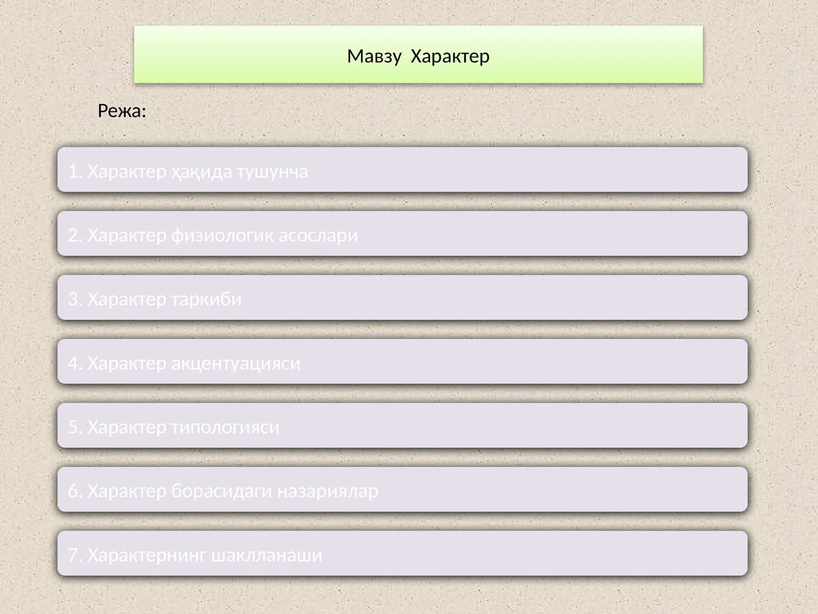 Характер