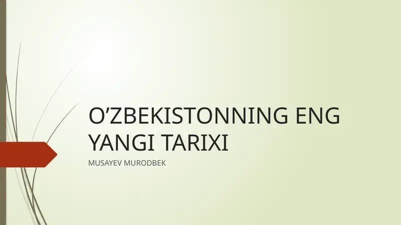 ozbekistonning eng yangi tarixi  ozbekiston davlat ramzlari
