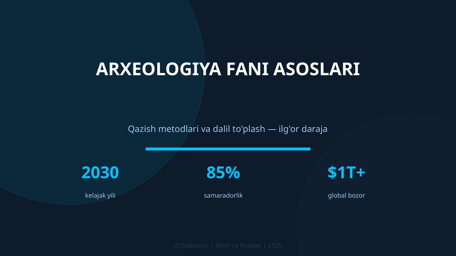 ARXEOLOGIYA FANI ASOSLARI