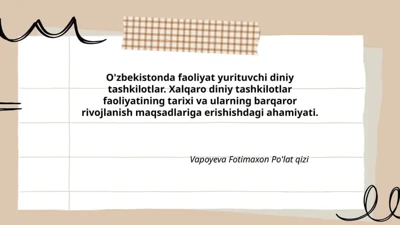 Vapoyeva Fotimaxon Po'lat qizi