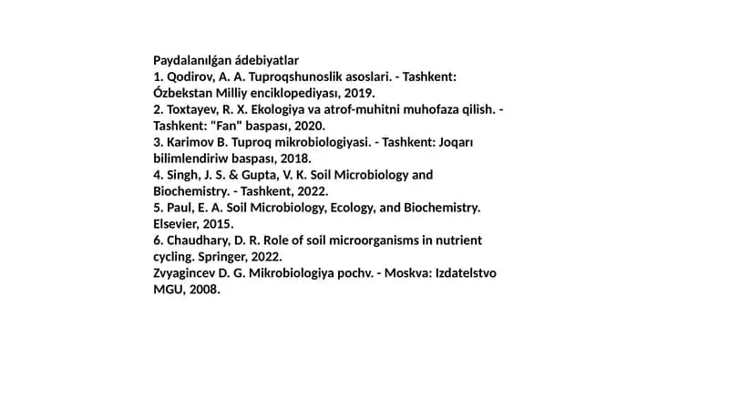 Tuproqshunoslik asoslari