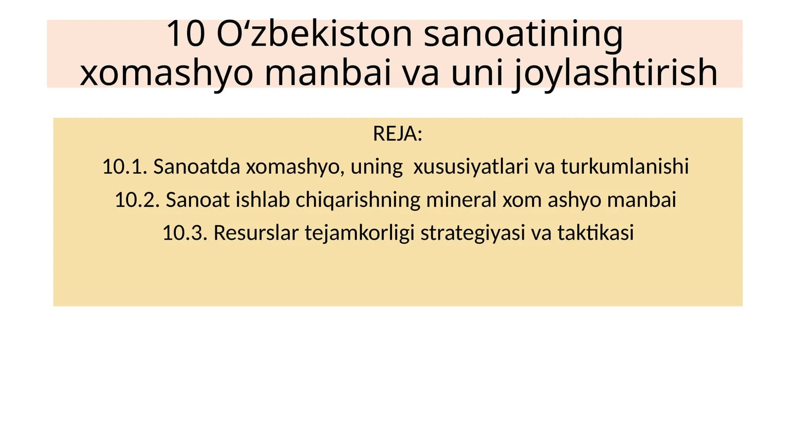 Sanoatda Xomashyo, Uning Xususiyatlari va Turkumlanishi
