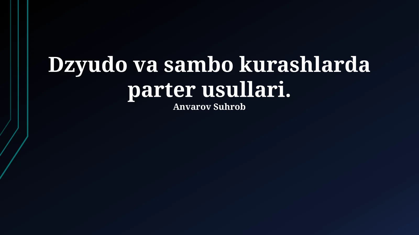 Dzyudo va sambo kurashlarda parter usullari