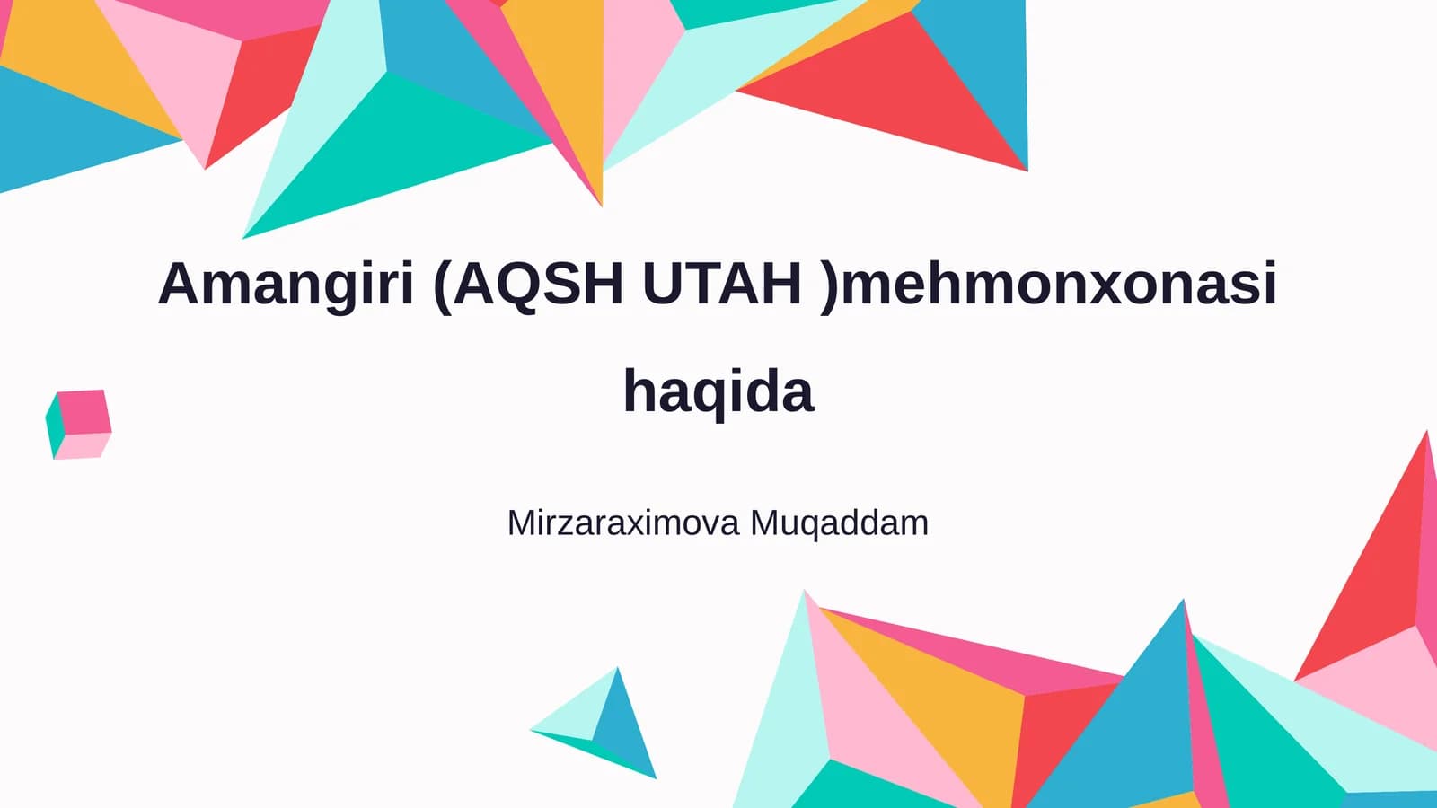 Amangiri (AQSH UTAH )mehmonxonasi haqida