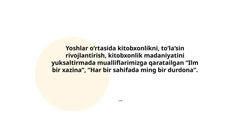 "Ilm bir xazina", "Har bir sahifada ming bir durdona"