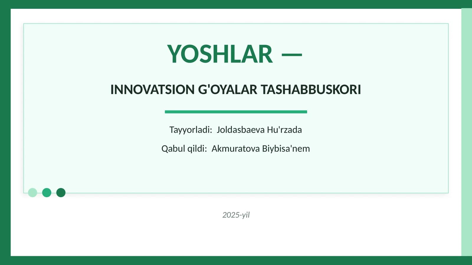 Innovatsion yoshlar