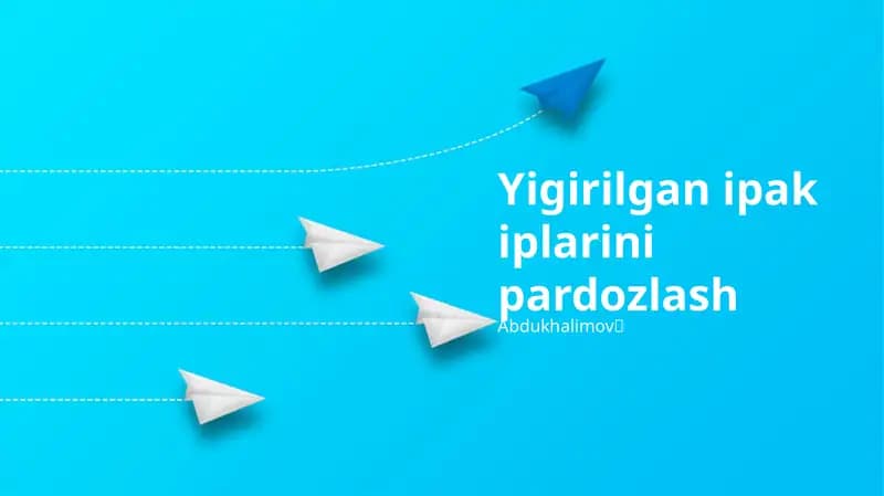 Yigirilgan ipak iplarini pardozlash
