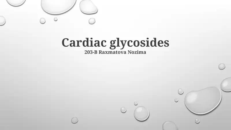 Cardiac glycosides