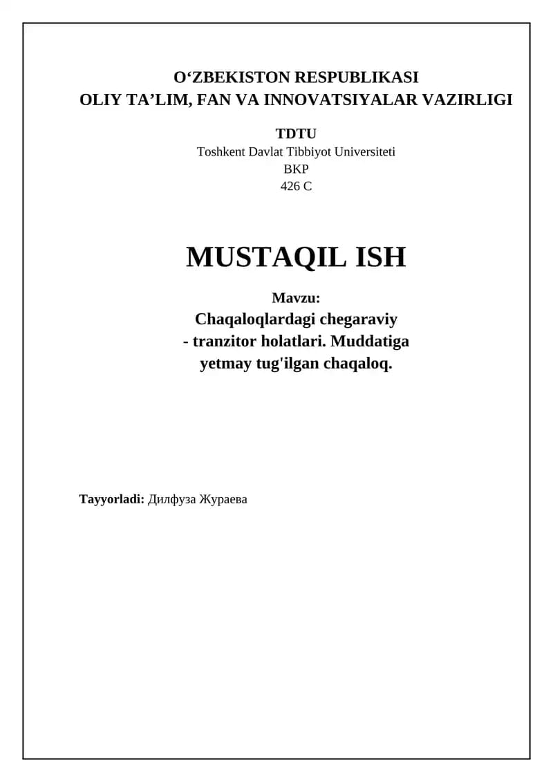 Uzoq muddatli natijalar, parvarishlash va ota-onalarni qo'llab-quvvatlash