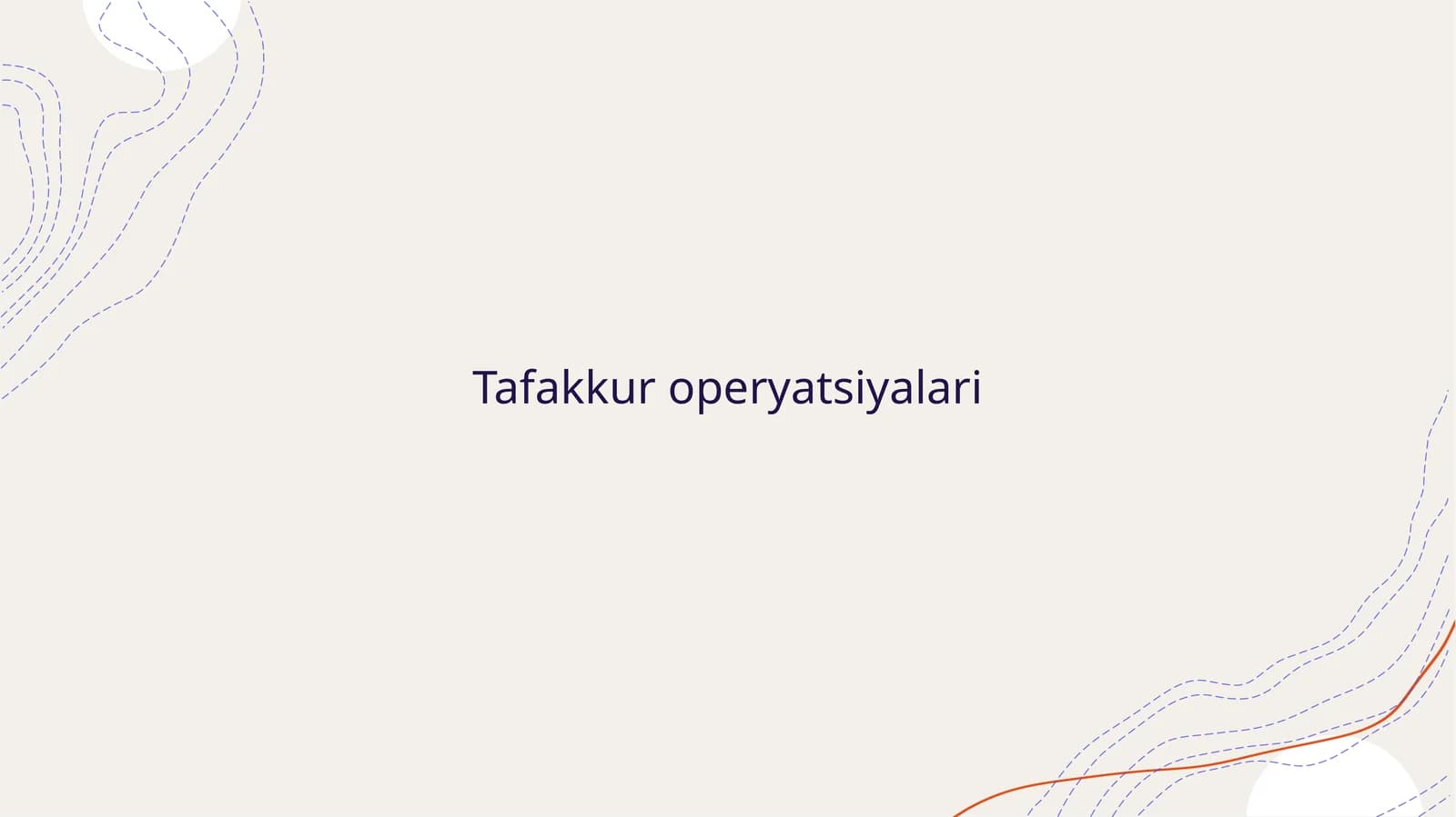 Tafakkur operyatsiyalari