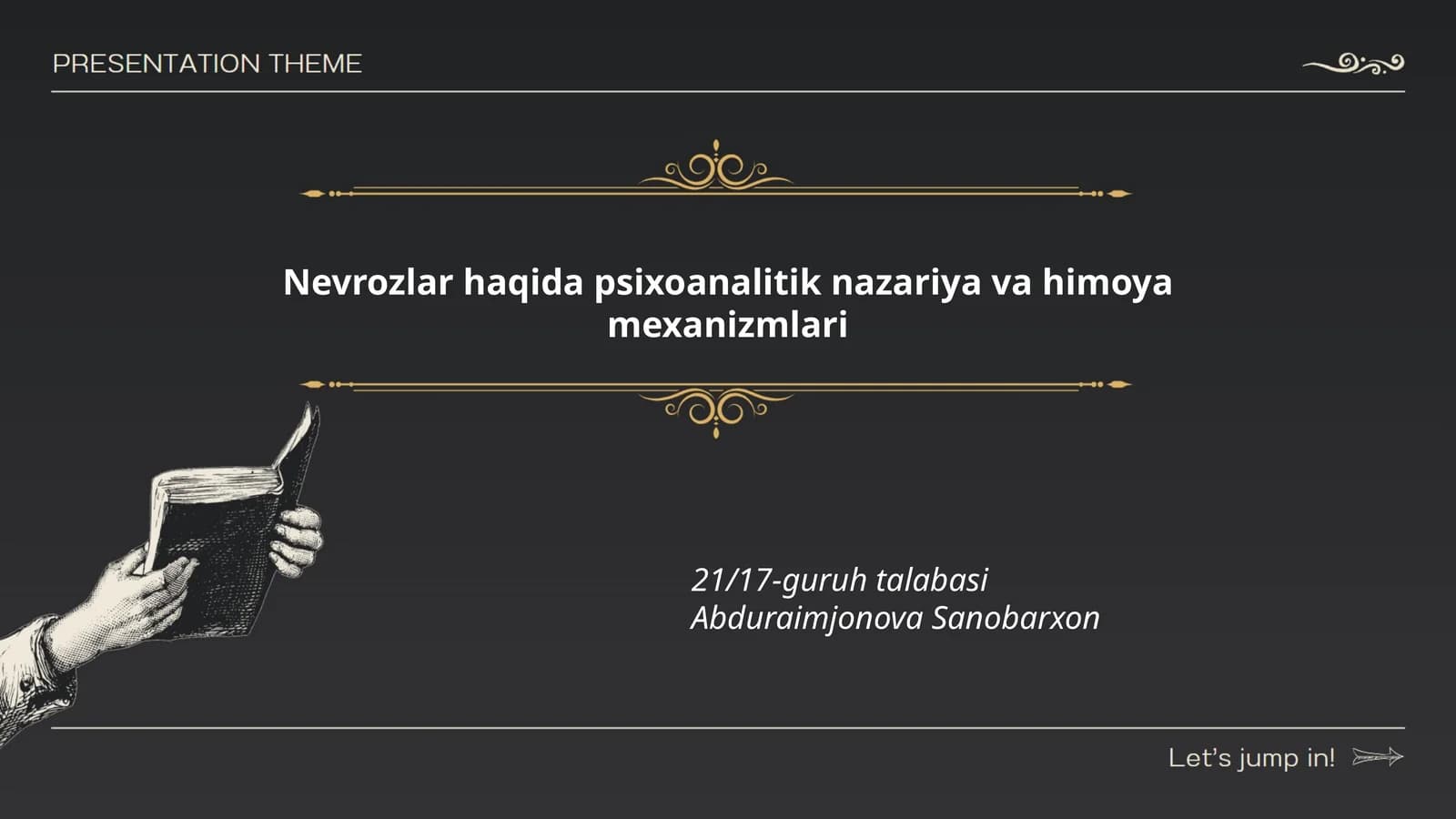Nevrozlar haqida psixoanalitik nazariya va himoya mexanizmlari