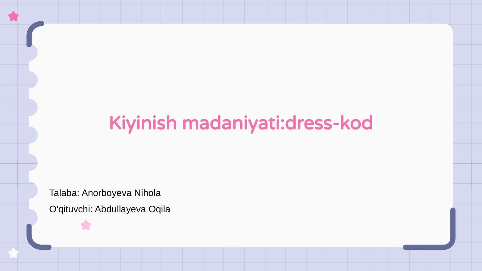 Kiyinish madaniyati (Dress-kod)