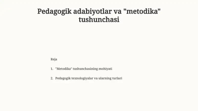 Pedagogik metodika