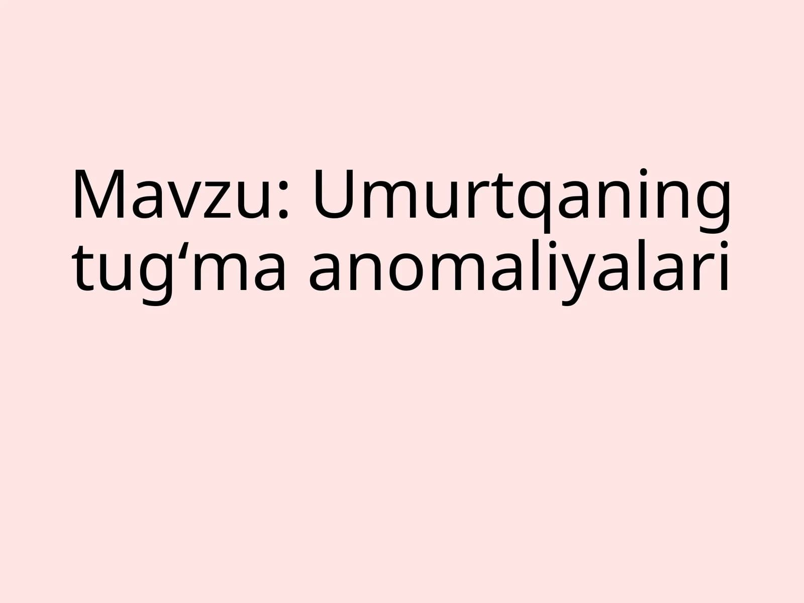 Umurtqa tug‘ma anomaliyalari