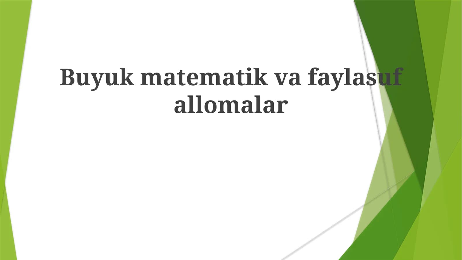 Zamonaviy Aql va Matematika chegaralari