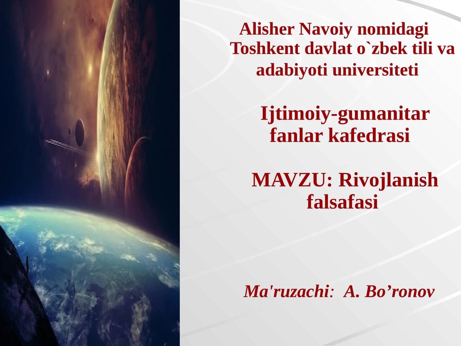 Rivojlanish falsafasi