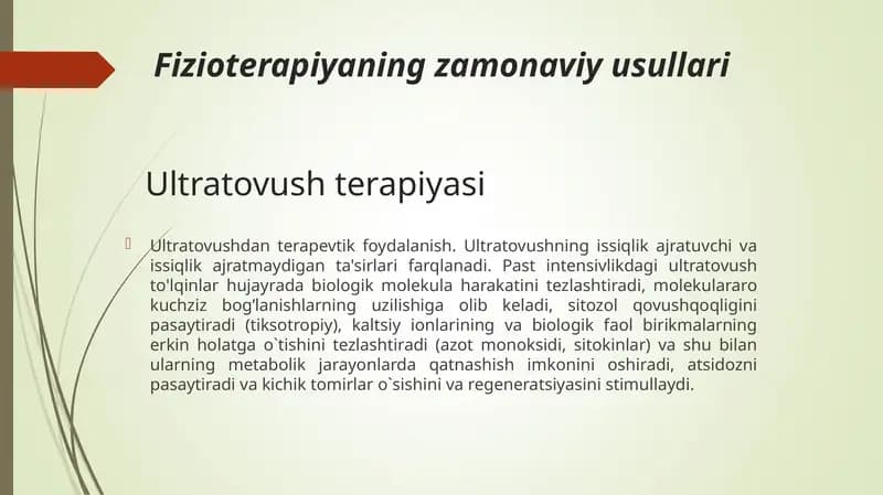 Ultratovush terapiyasi