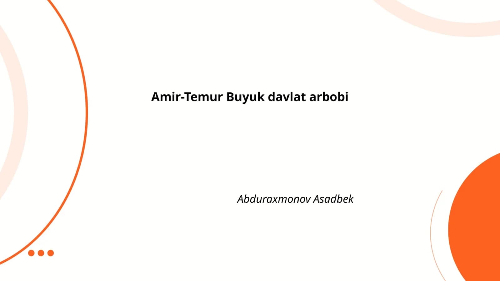 Amir-Temur Buyuk davlat arbobi