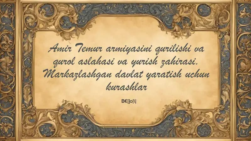 Amir Temurning harbiy yurishlari