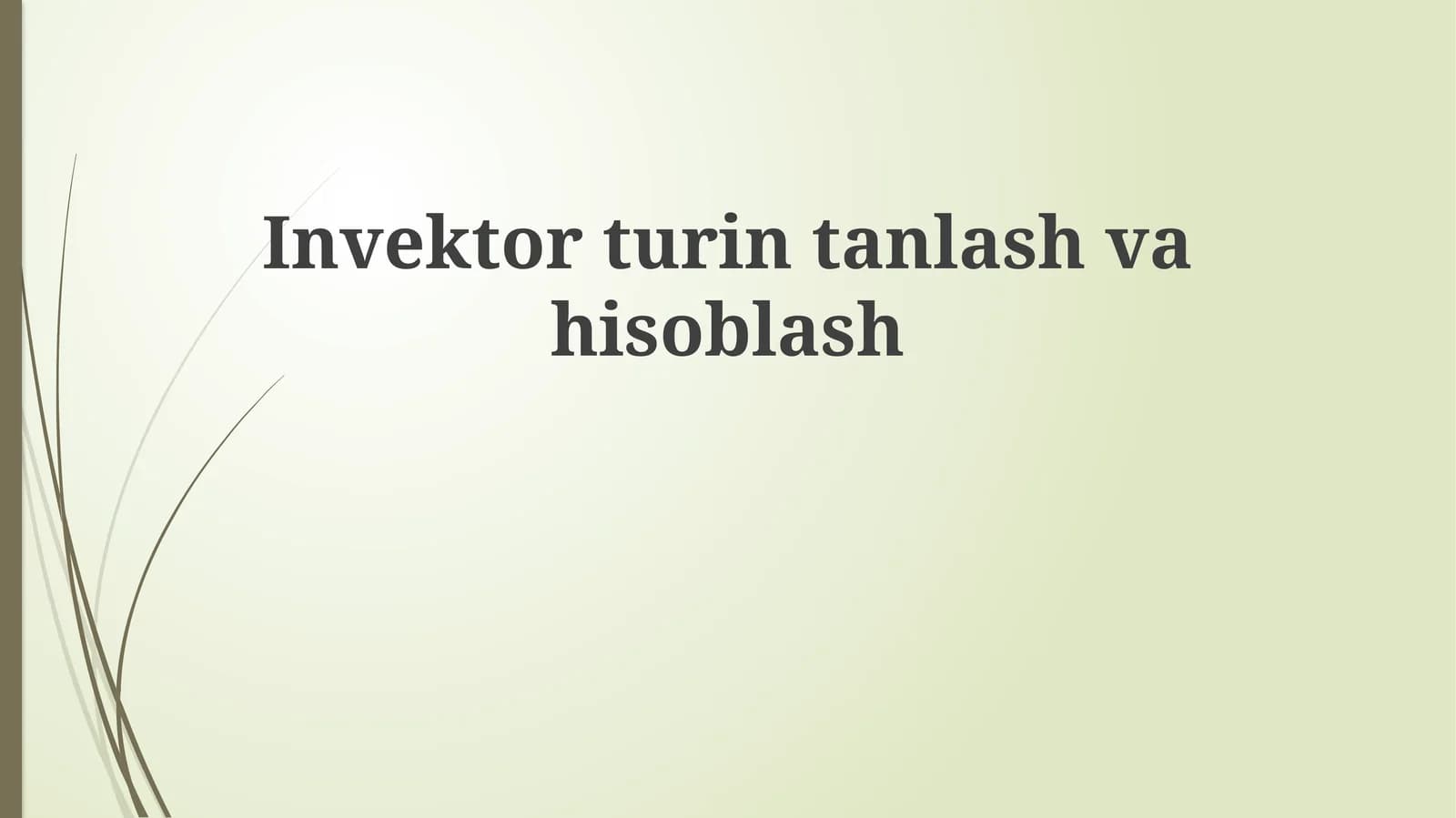 Invektorturintanlashvahisoblash