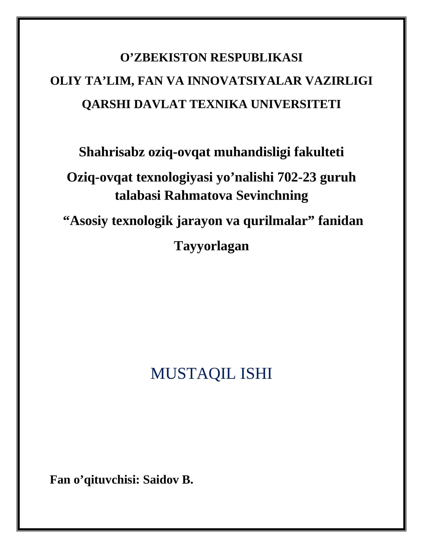 Don mahsulotlarini ekistruderlash jarayonining texnalogik sxemasi