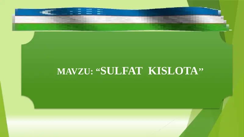SULFAT KISLOTA