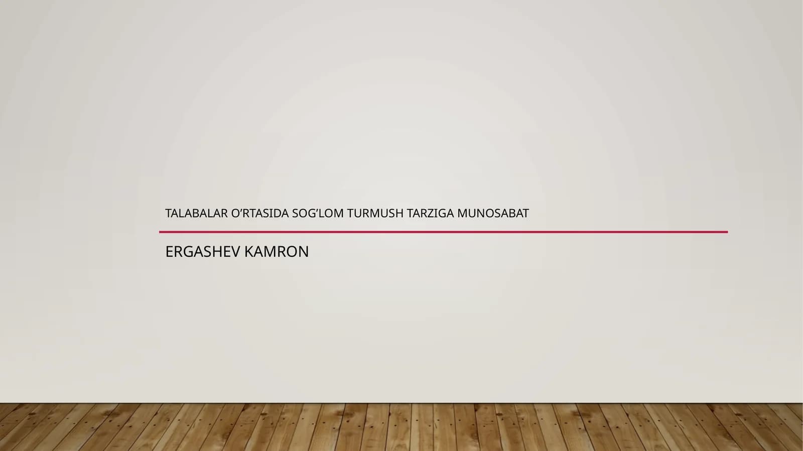 Talabalar o‘rtasida sog‘lom turmush tarziga munosabat