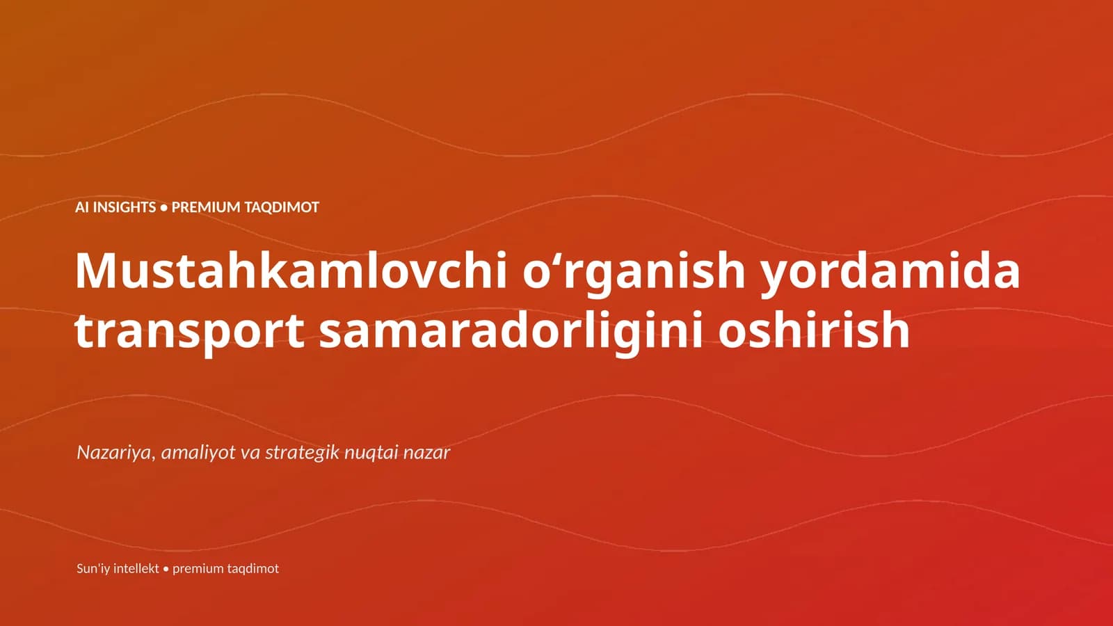 AI INSIGHTS • PREMIUM TAQDIMOT