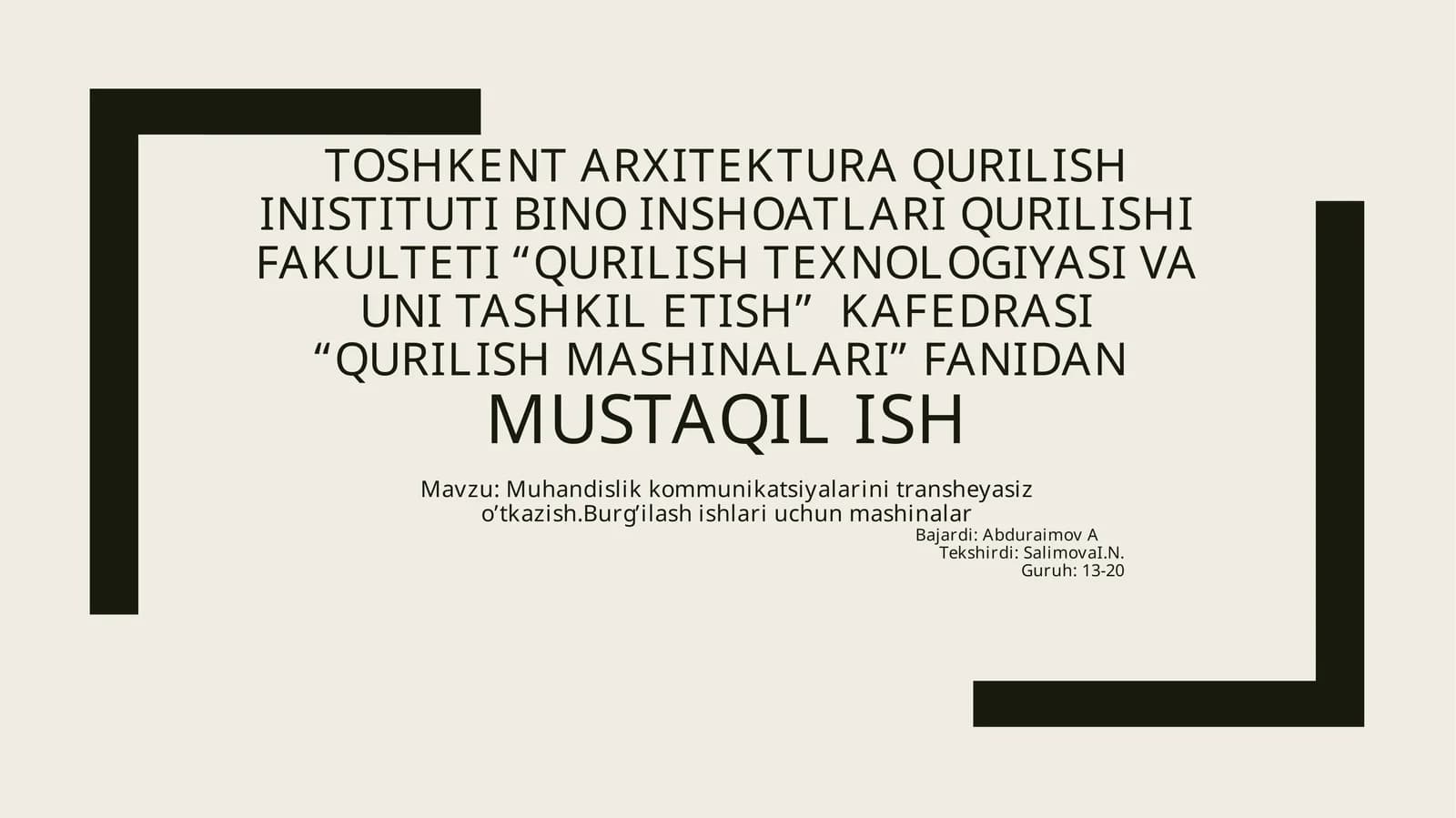 Muhandislik kommunikatsiyalarini transheya sizo’tkazish uchun mashinalar