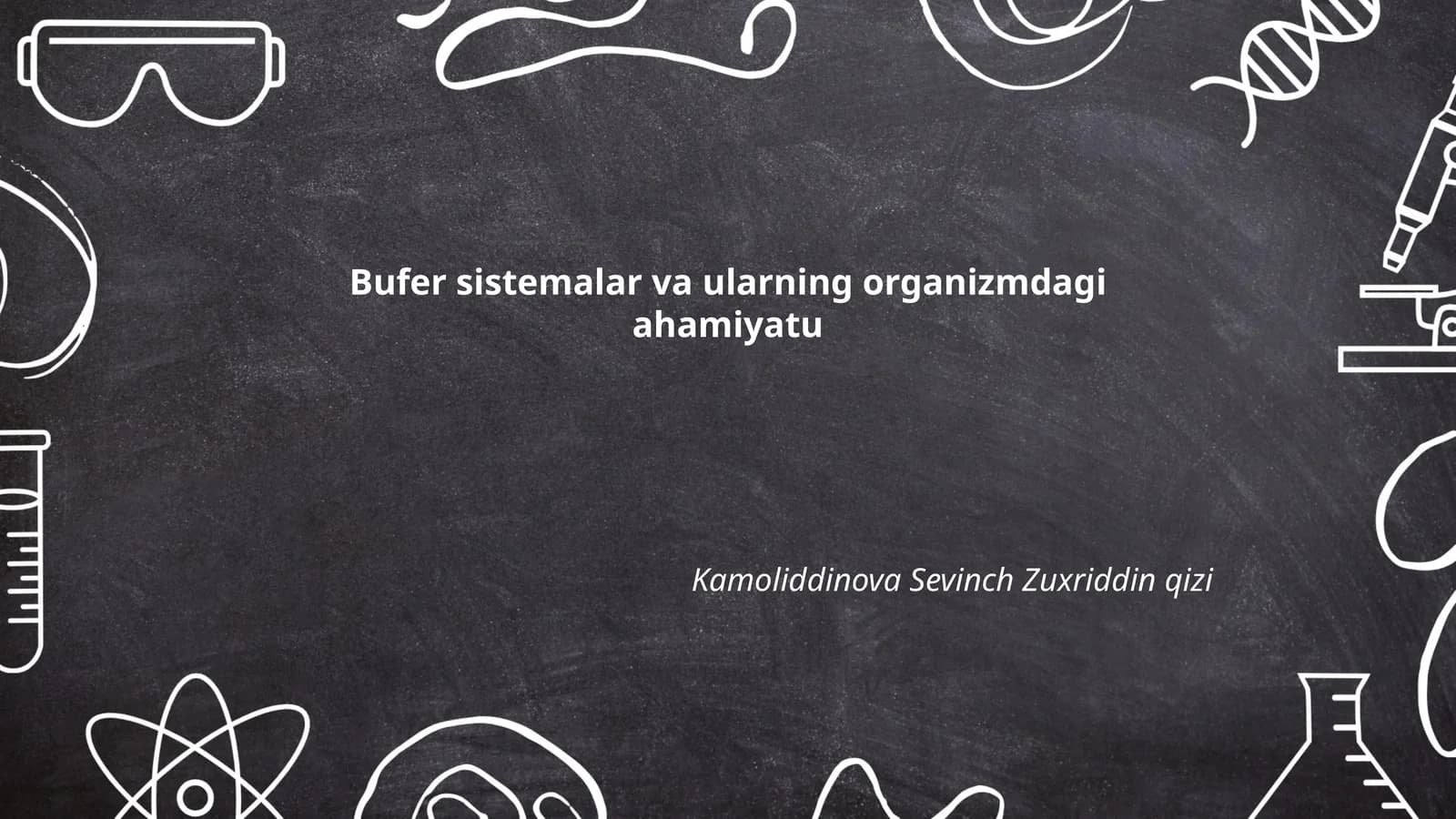 Bufer sistemalar va ularning kimyoviy tabiati