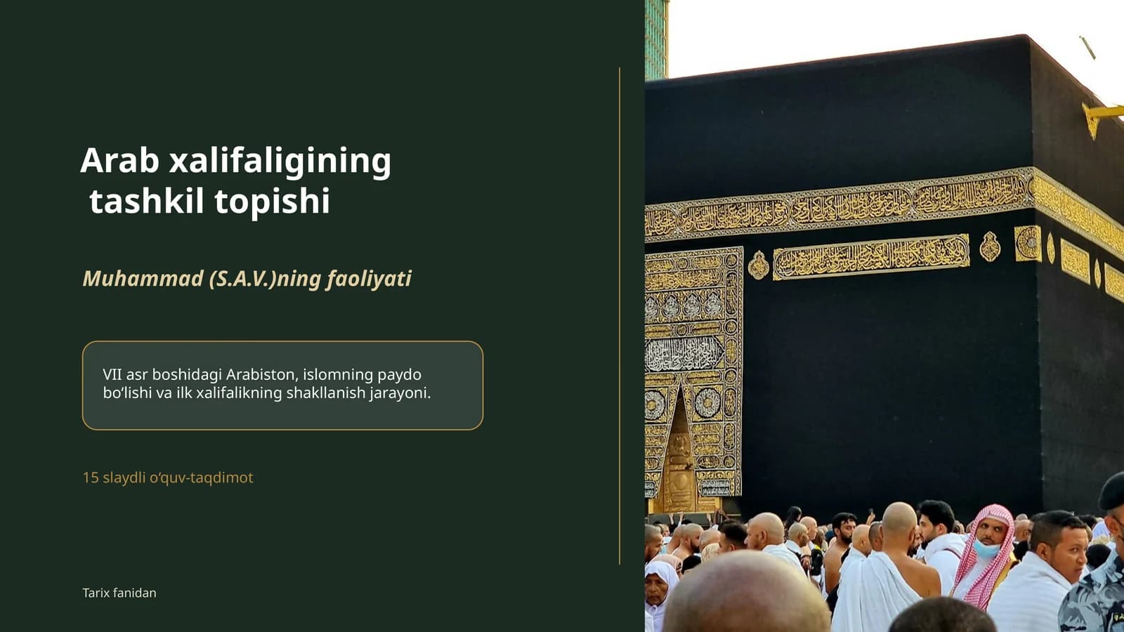 Arab xalifaligining tashkil topishi