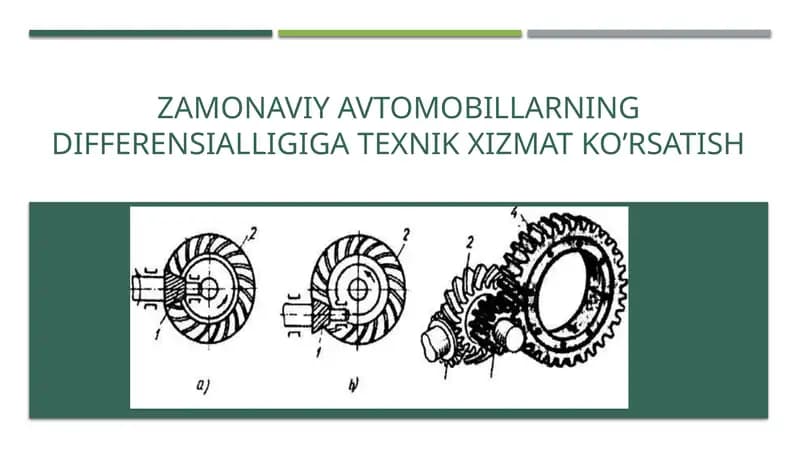 Zamonaviy avtomobillarning diferensialligi