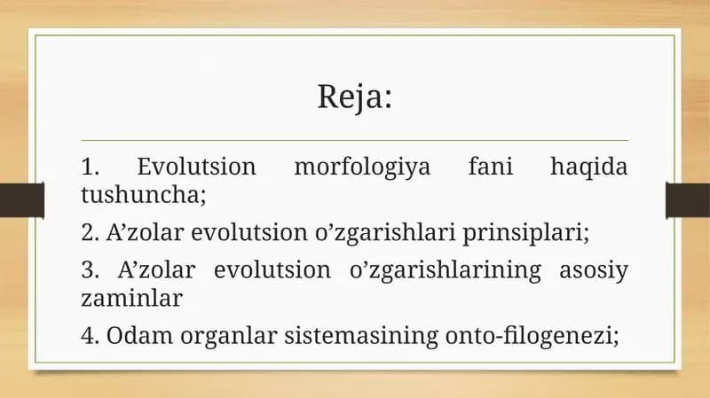 Evolutsion morfologiya