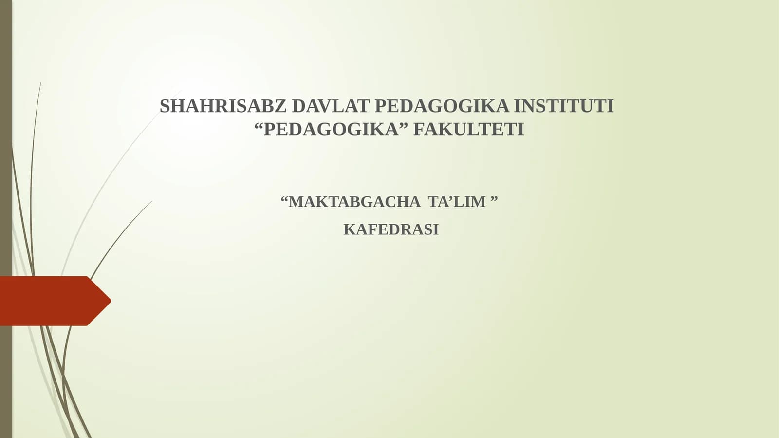 Maktabgacha yoshdagi bolalarga huquqiy tarbiya berish