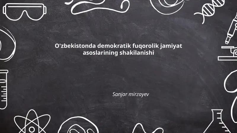 O'zbekistonda demokratik fuqorolik jamiyat asoslarining shakilanishi