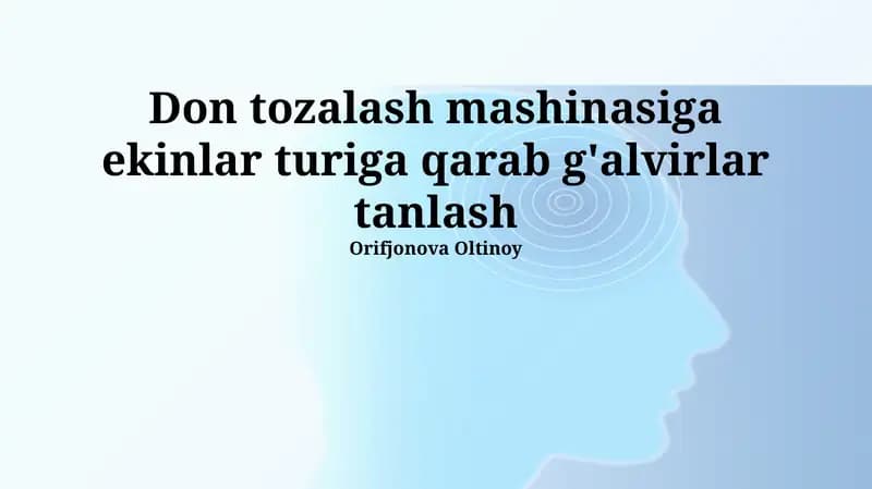 Don tozalash mashinasi