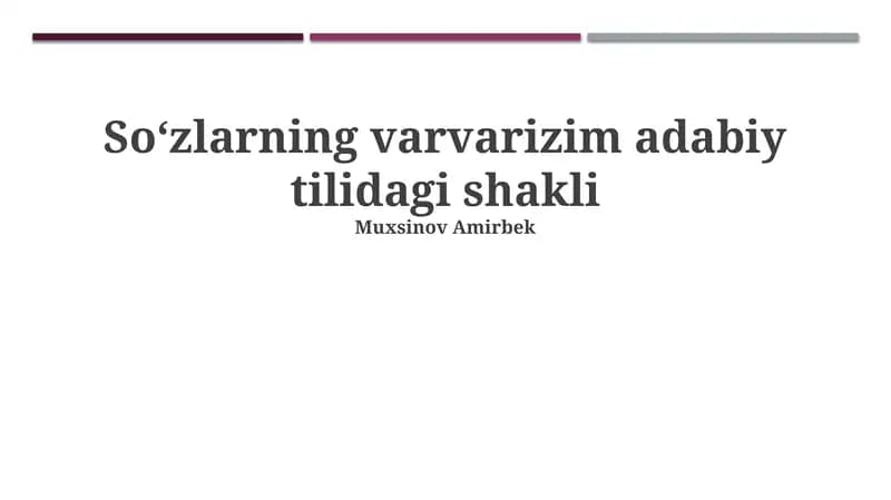 Barbarizmlar: Ta'rif va Turlari