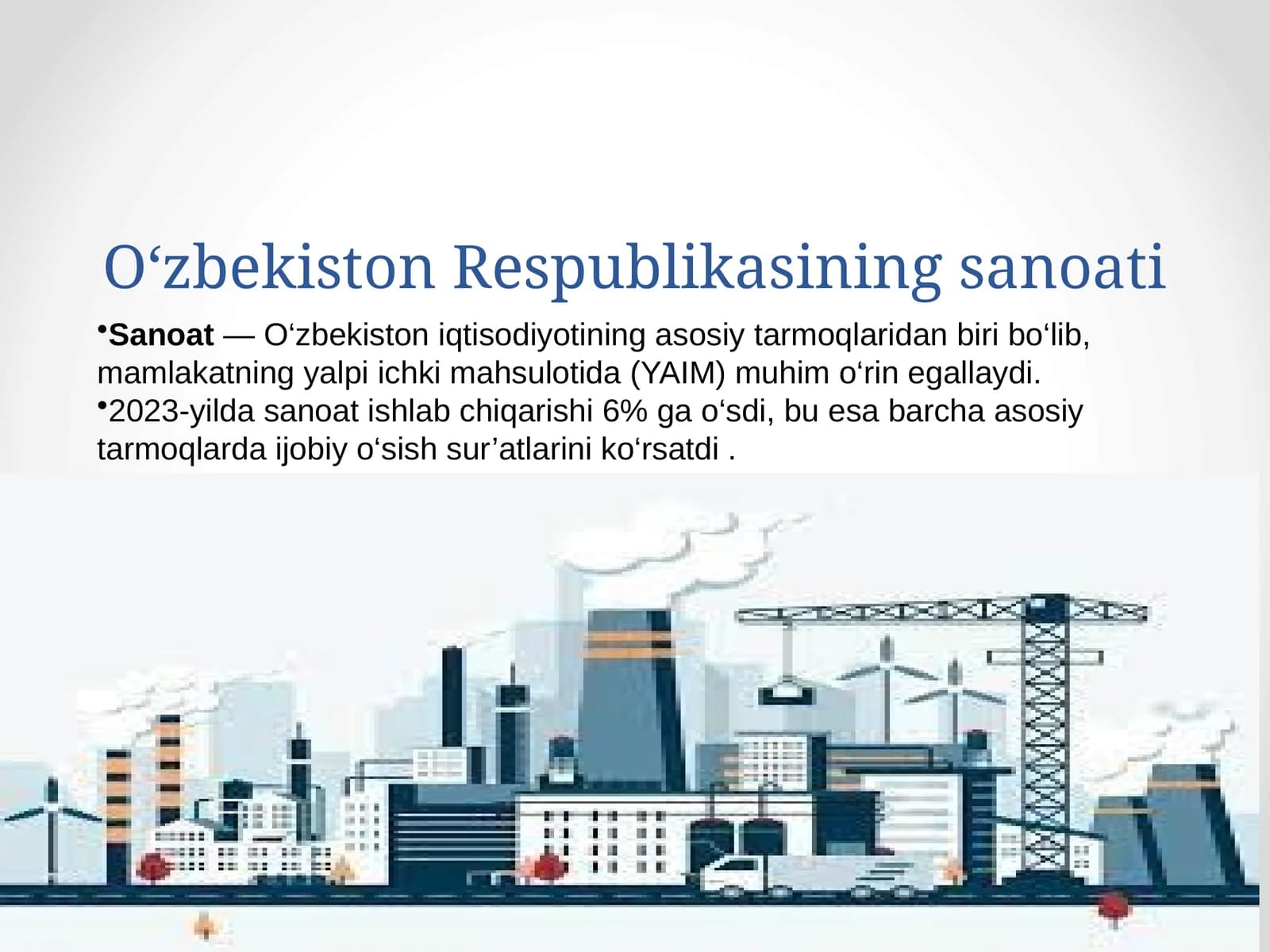 O‘zbekiston Respublikasining sanoati