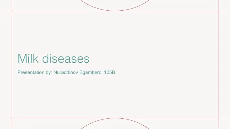 milk diseases pptx