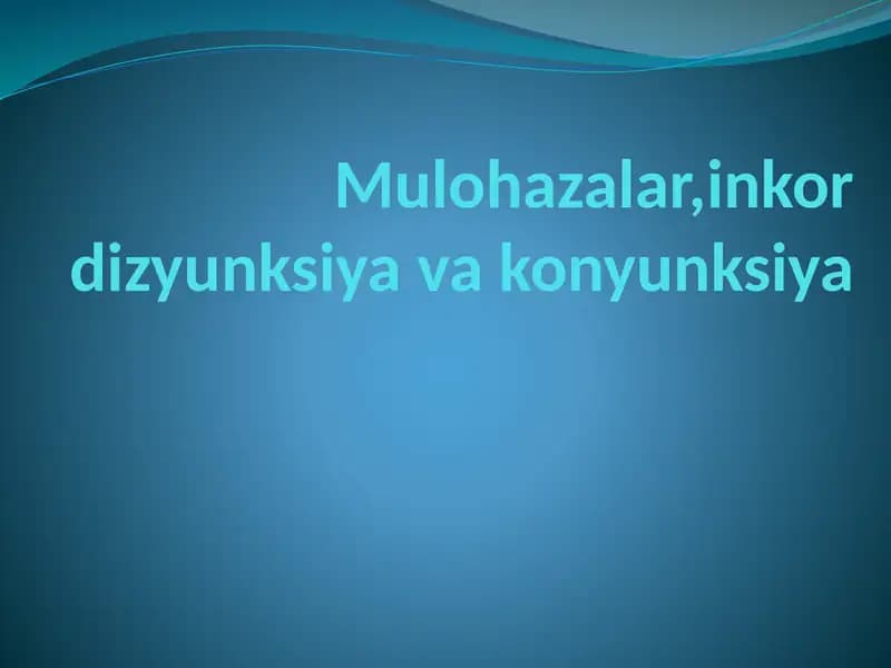Mulohazalar