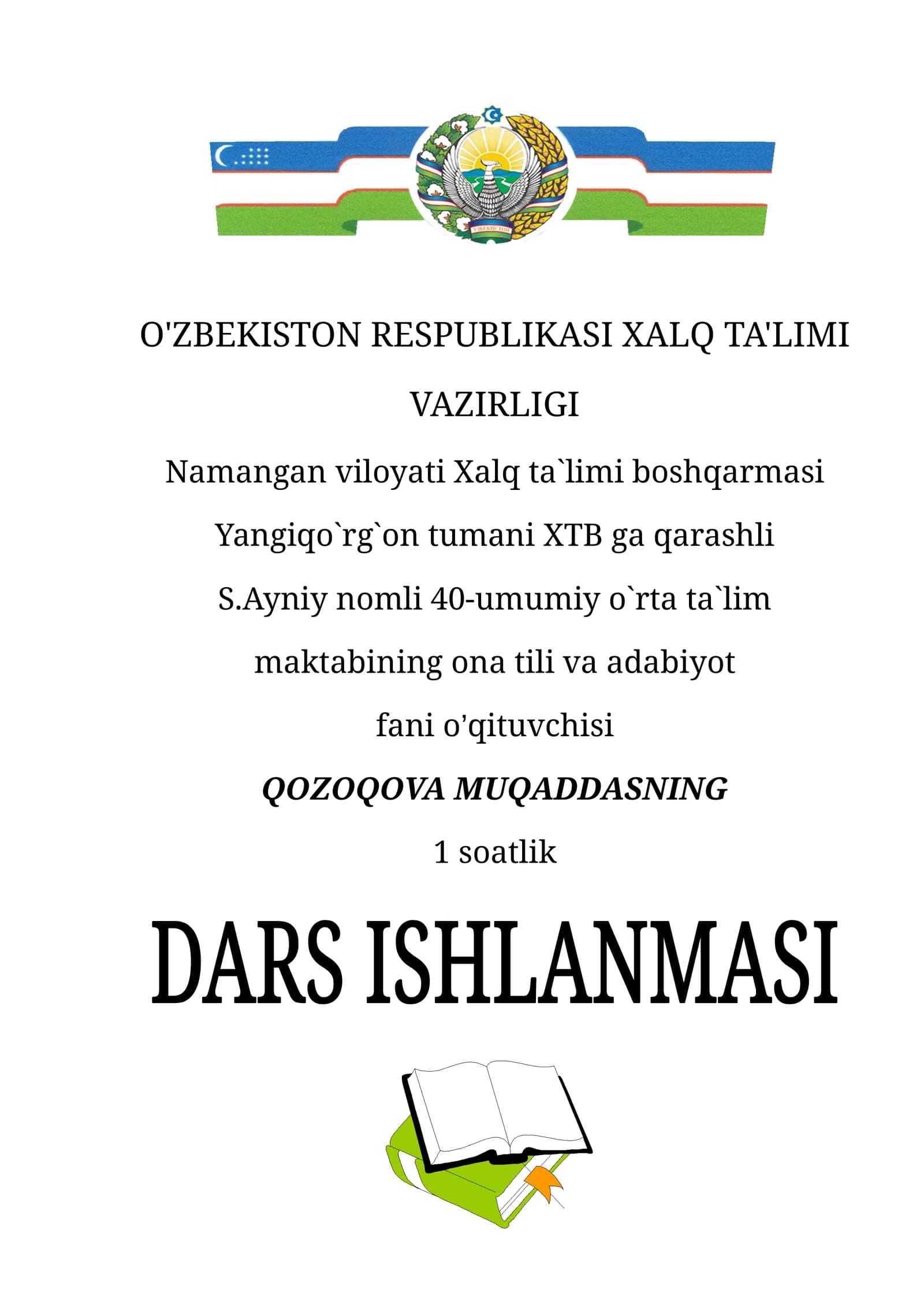 A.Qodiriyning “O’tgan kunlar” romani