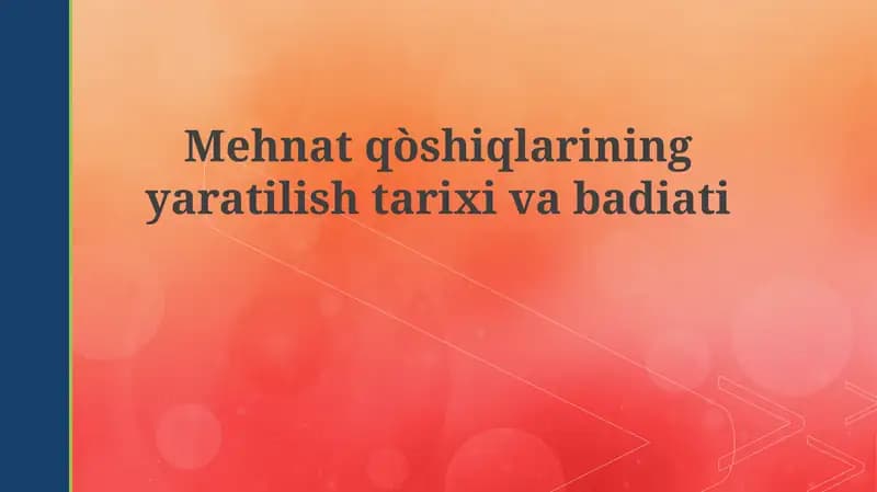 Mehnat qo'shiqlari: Kelib chiqishi va evolyutsiyasi