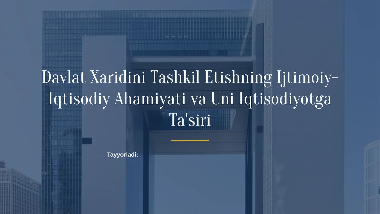 Davlat xaridini tashkil etish