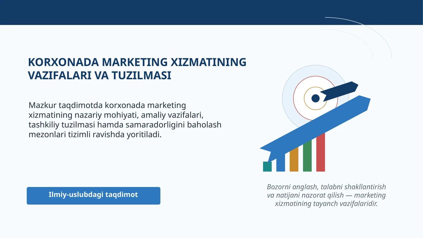 Korxonada Marketing Xizmatining Vazifalari va Tuzilmasi