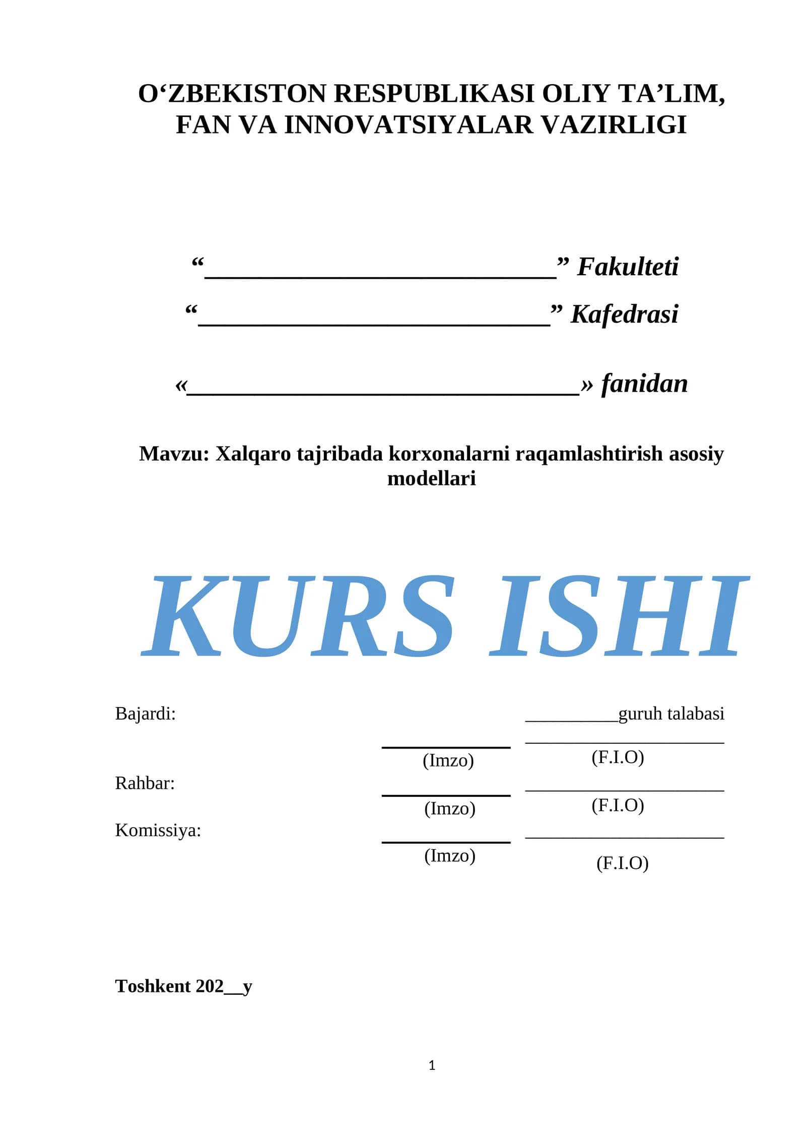 Xalqaro tajribada korxonalarni raqamlashtirish asosiy modellari
