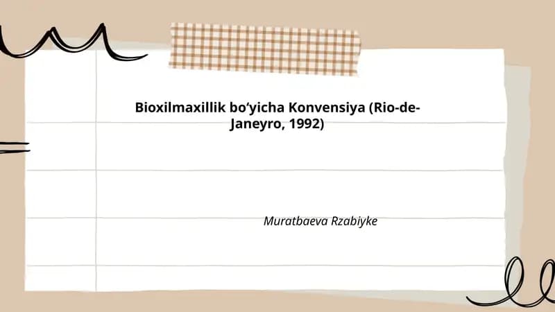 Bioxilmaxillik bo‘yicha Konvensiya (Rio-de-Janeyro, 1992)