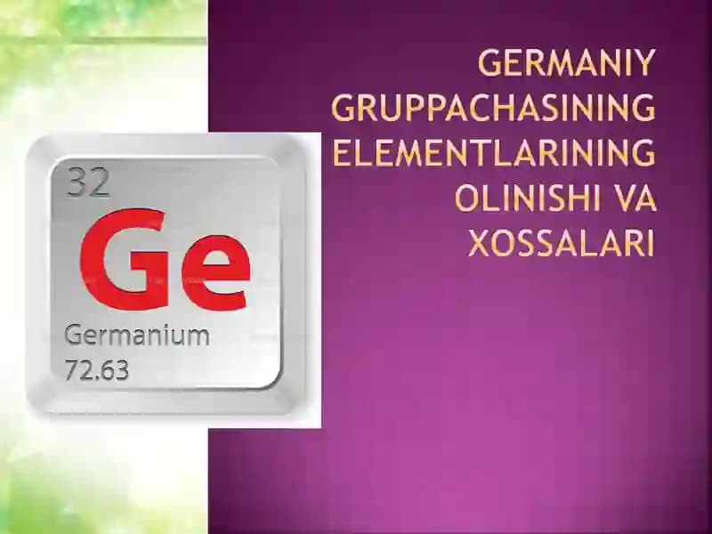 Germaniy elementi haqida fan