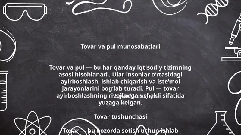 Tovar va pul munosabatlari